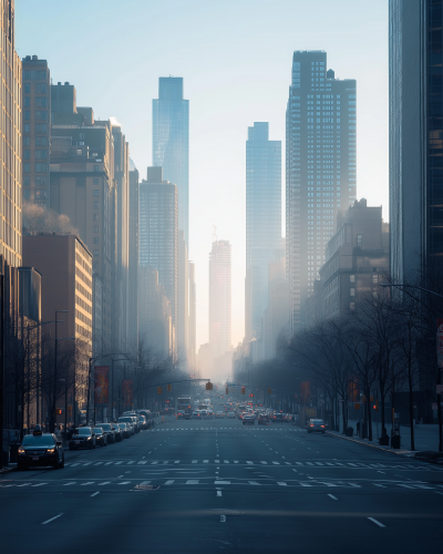 City Skyline at Dawn