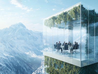 Executive Team in Glass Cube