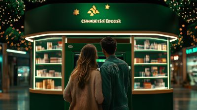 Couple at Checkout Kiosk