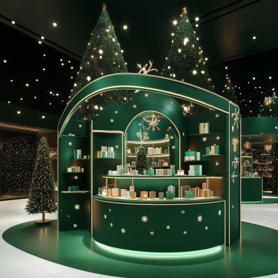 Green Christmas Cosmetic Store