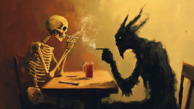 Skeleton and Shadow Devil