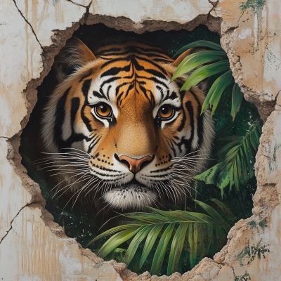 Trompe L’oeil Tiger