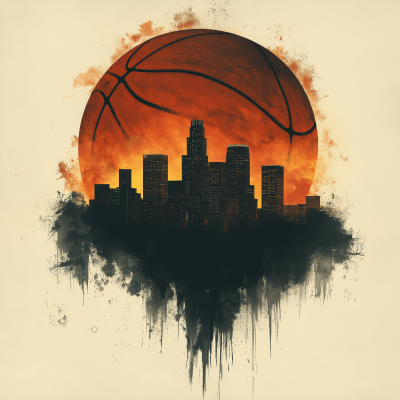 Downtown Basketball Silhouette