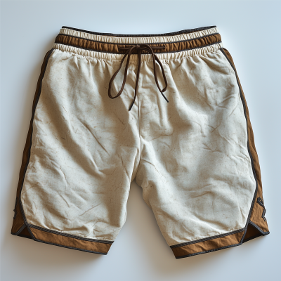 Basketball Shorts with Linen Texture