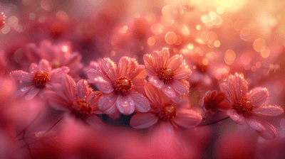 Glittering Floral Background