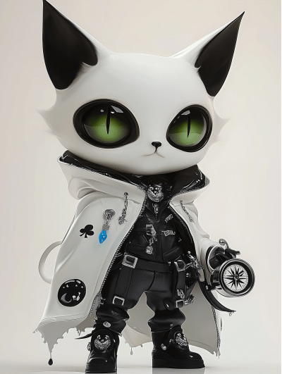 Gothic Cat Character