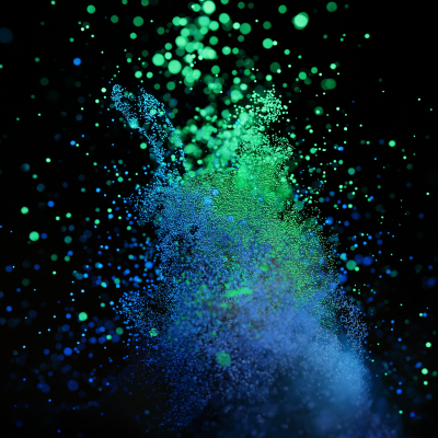 Colorful Splash of Particles