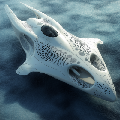 Futuristic Scientific Exploration Vessel