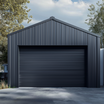 Plain Gray Steel Garage