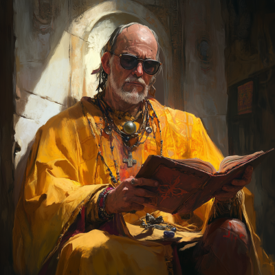 Fantasy Cleric Version of Hunter S. Thompson