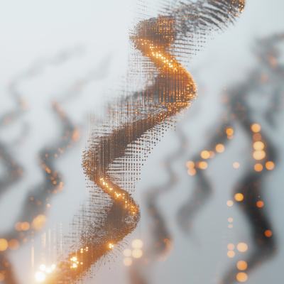 Futuristic DNA Structure