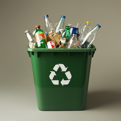 Recycling Bin with Message