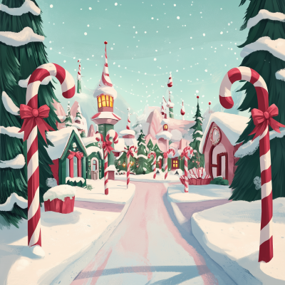 Candy Cane Lane Village