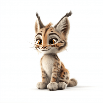 Cute Lynx from Fairytale