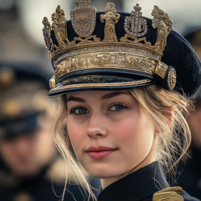 Police Woman in Royal Crown