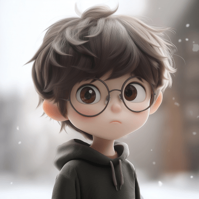 Chibi Boy Yuuqi in Ghibli Style