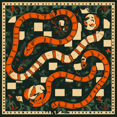 Vintage Snakes and Ladders Design