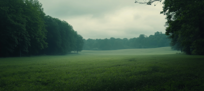 Rainy Green Field