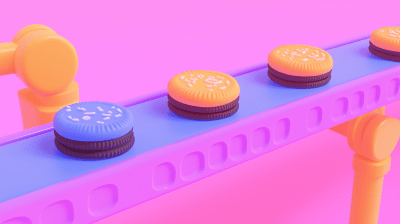 Oreo Cookies on Conveyor Belt