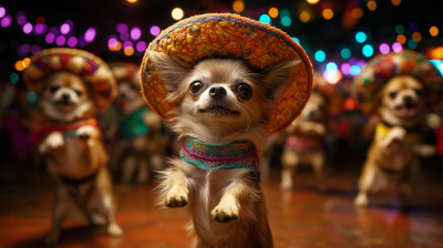 Chihuahuas Dancing in Sombreros