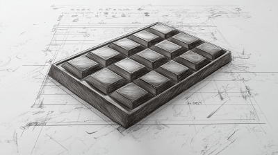 Technical Drawing of a Chocolate Bar