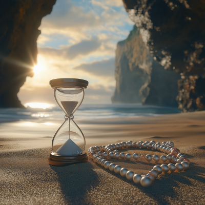 Hourglass on the Beach