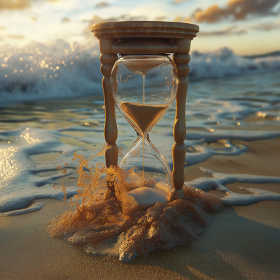 Hourglass on the Beach