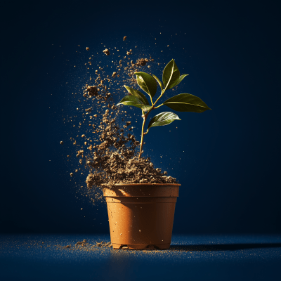 Exploding Potted Plant