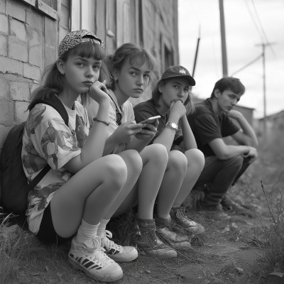 Teenagers in a 90s Russian Village