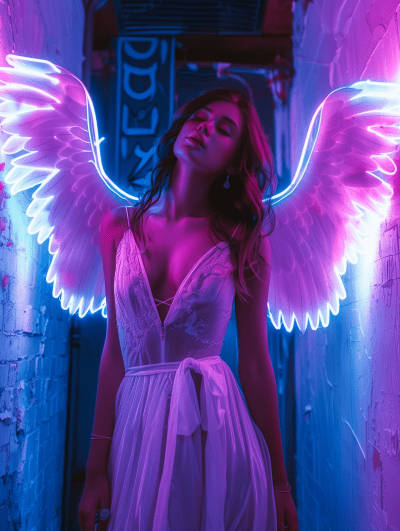 Neon Angel Wings Party