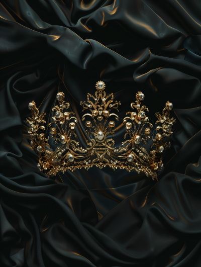 Beauty Queen Crown on Fabric