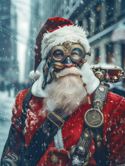 Steampunk Santa in NYC