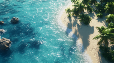 Aerial Tropical Island View