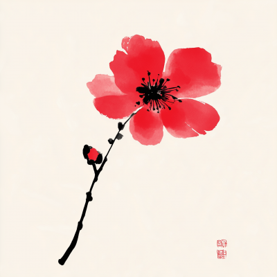 Minimalist Sakura Flower