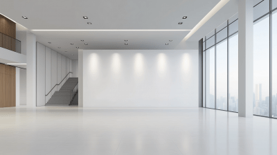 Empty White Room Rendering