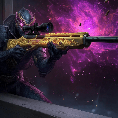 Jhin with AWP Sniper in Dragon Skin