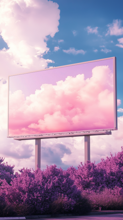 Dreamy Cloud Billboard Mockup