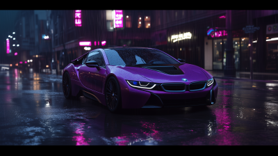 Hyper Realistic BMW i8 after Rain