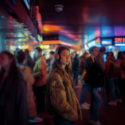 Teenager in Arcade