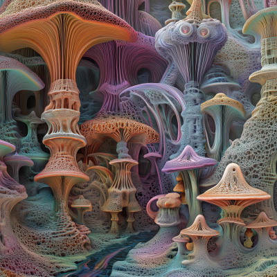 Psychedelic Mushroom Village