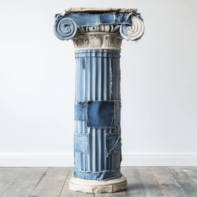 Denim Greek Column