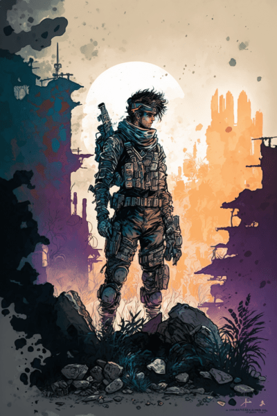 Futuristic Post Apocalyptic Soldier