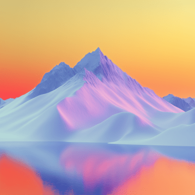 Minimalist Mountain Landscape