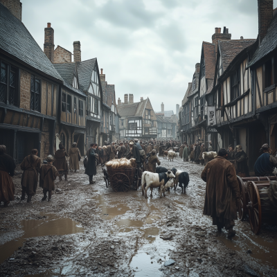 Muddy Streets of 17th Century London