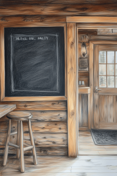 Chalkboard in Cabin Dining Room