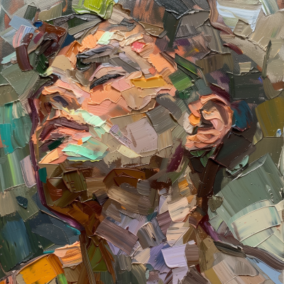 Abstract Portrait in Oil