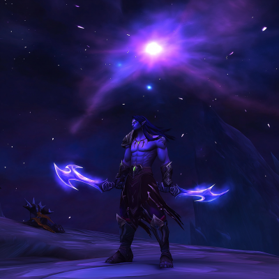 Athletic Void Elf Warrior