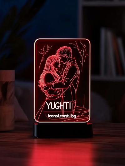 3D Night Light of a Loving Couple