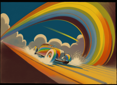 Rainbow Drag Racer