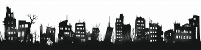 Abandoned City Silhouette